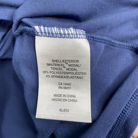 Mondetta Top Womens XL Blue Performance Luxury Tee Shirt Boxy Jersey Knit Active - Picture 9 of 9